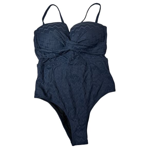 Cupshe Wrap Front Plunge Cutout Back Tie One Piece Swimsuit Size L - Picture 3 of 7